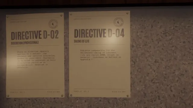 The directives on the board